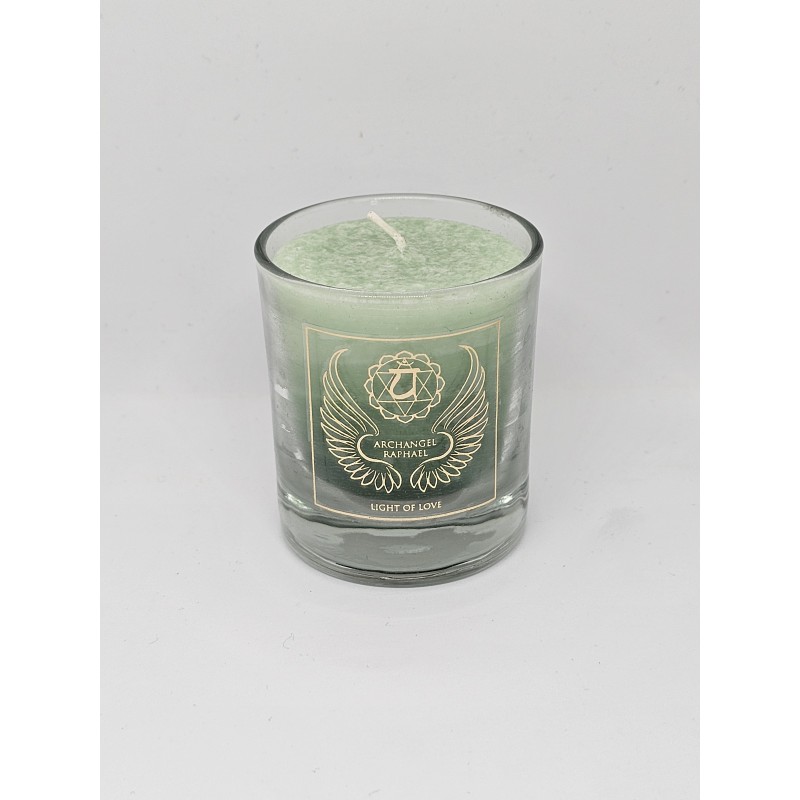 Bougie Archange Raphaël – Guérison, protection et harmonie