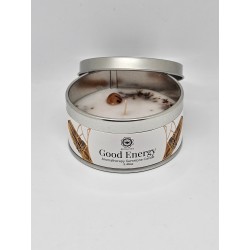 Bougie énergétique Cornaline et Palo Santo – Énergie positive et vitalité