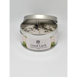 Bougie énergétique Aventurine verte et patchouli – Chance et énergie positive