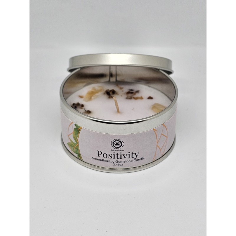 Bougie énergétique Citrine, citron et thé vert – Positivité et énergie stimulante