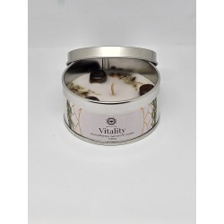 Bougie énergétique Œil de tigre, gingembre et romarin – Vitalité et énergie positive