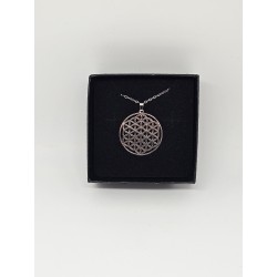 Pendentif Fleur de Vie en acier inoxydable – Harmonie et élévation énergétique