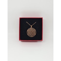 Pendentif Fleur de Vie en acier inoxydable – Harmonie et élévation énergétique