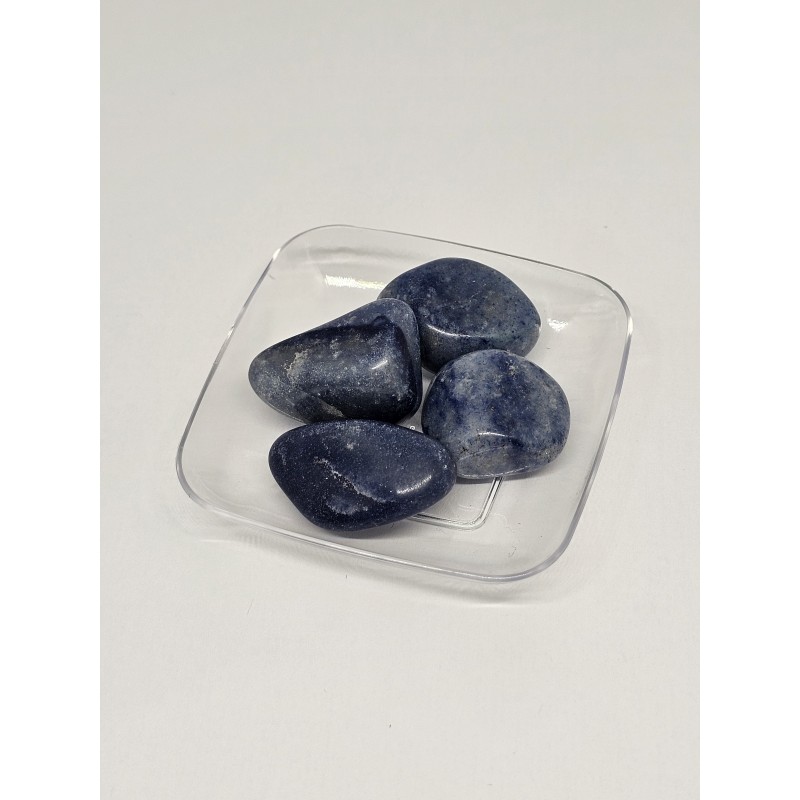 Pierre roulée Aventurine bleue – Calme, clarté et communication