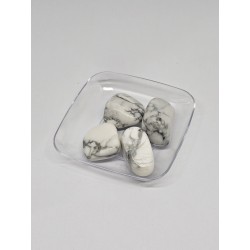 Pierre roulée Howlite blanche – Apaisement, relaxation et clarté mentale