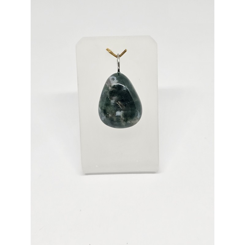 Pendentif Agate mousse – Équilibre, nature et apaisement