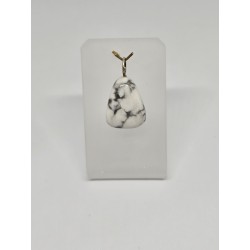 Pendentif Howlite blanche – Apaisement, sérénité et clarté