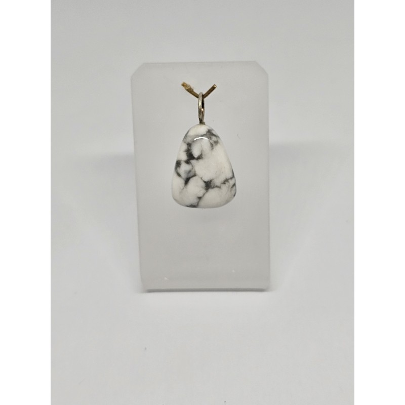 Pendentif Howlite blanche – Apaisement, sérénité et clarté