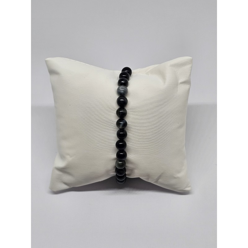 Bracelet Œil de faucon 6 mm – Intuition, protection et clarté