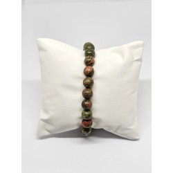 Bracelet Unakite 8 mm – Équilibre émotionnel et harmonie