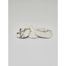 Bracelet pierres plates Howlite – Apaisement, sérénité et équilibre