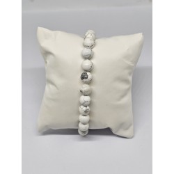 Bracelet Howlite 8 mm – Apaisement, sérénité et clarté mentale