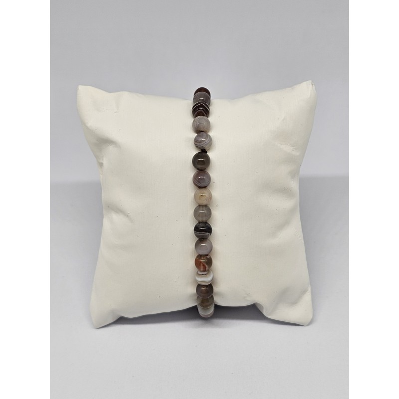 Bracelet Agate du Botswana 6 mm – Paix et équilibre émotionnel