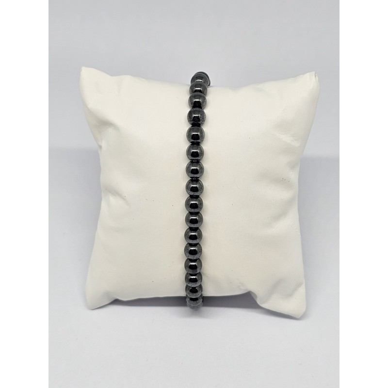 Bracelet Hématite 6 mm – Ancrage, force et protection