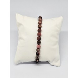 Bracelet Rhodonite 6 mm – Équilibre émotionnel et apaisement du cœur