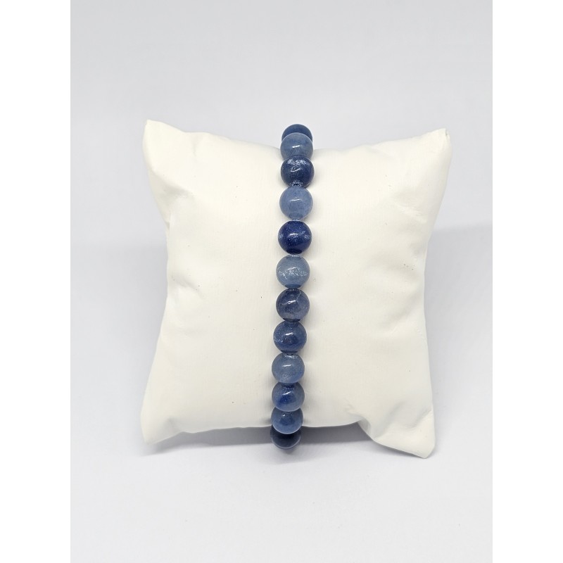 Bracelet Aventurine bleue 8 mm – Calme, clarté et communication