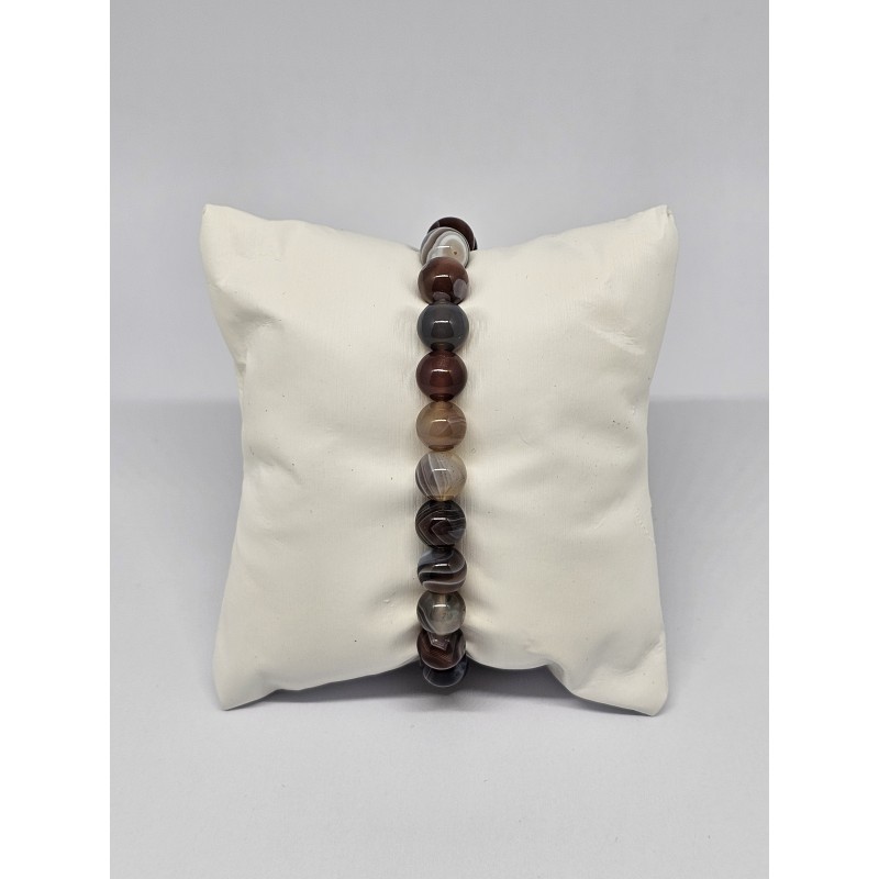 Bracelet Agate du Botswana 8 mm – Paix et équilibre émotionnel
