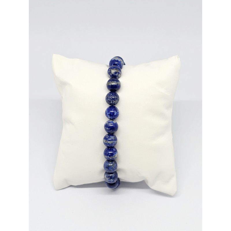Bracelet Lapis Lazuli 8 mm – Sagesse, intuition et communication