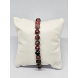 Bracelet Rhodonite 8 mm – Équilibre émotionnel et apaisement du cœur