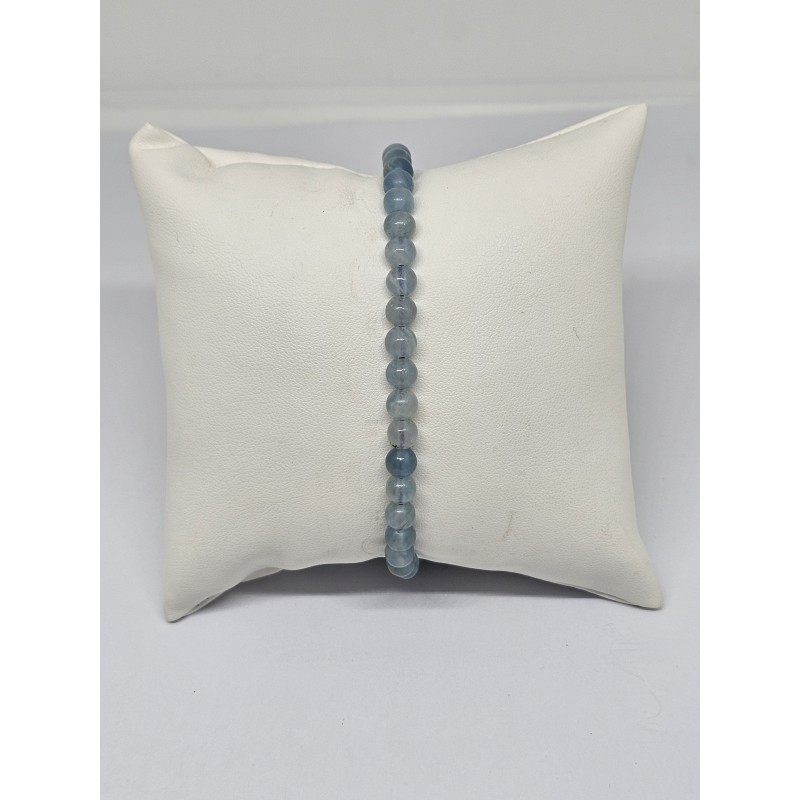 Bracelet Calcite bleue 6 mm – Apaisement, communication et sérénité