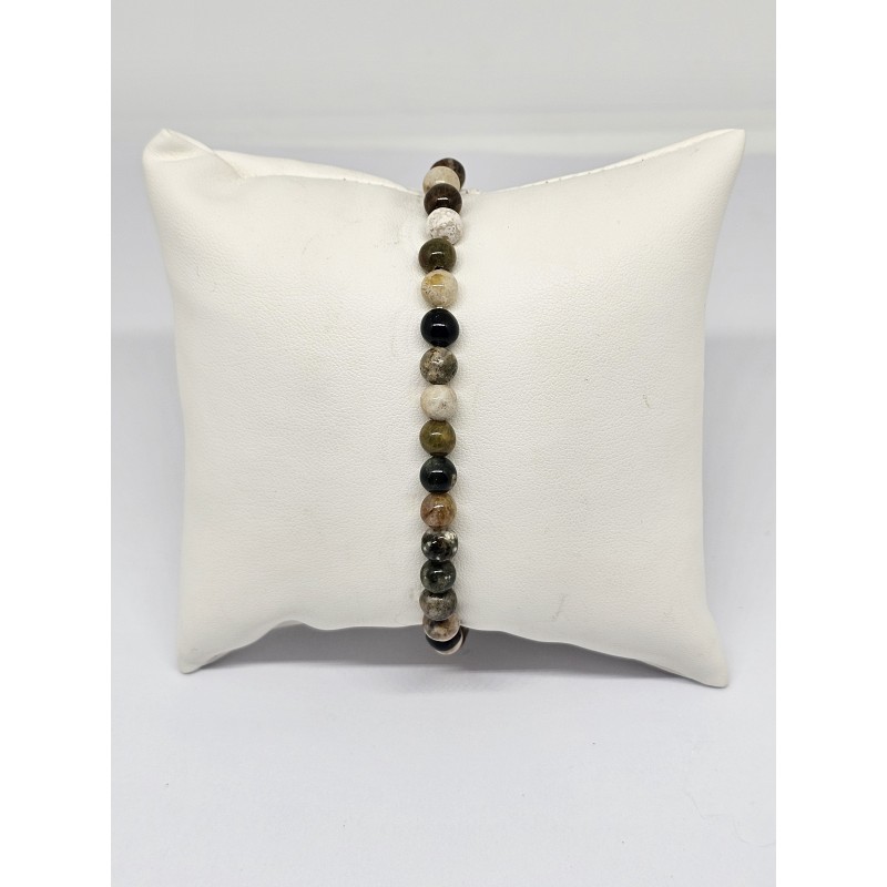 Bracelet Jaspe orbiculaire 6 mm – Harmonie, stabilité et protection