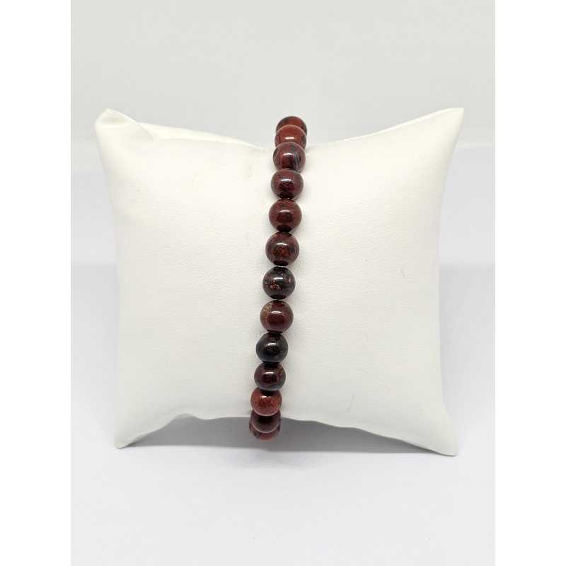 Bracelet Jaspe Breschia 8 mm – Vitalité, stabilité et ancrage