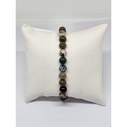 Bracelet Jaspe orbiculaire 8 mm – Harmonie, stabilité et protection