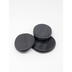 Pierre plate Obsidienne œil céleste – Protection, intuition et ancrage