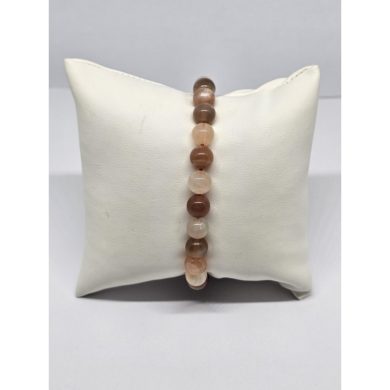 Bracelet Pierre de lune 8 mm – Intuition, douceur et harmonie