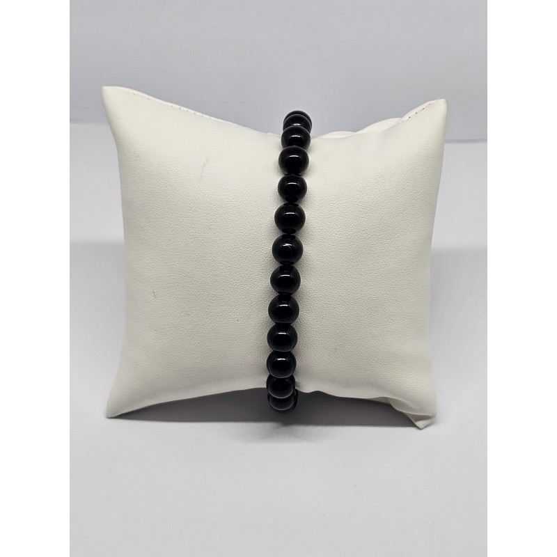 Bracelet Spinelle noire 8 mm – Protection, ancrage et force