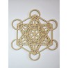 Plaque en bois Cube de Métatron – Protection et harmonie sacrée