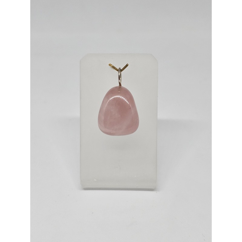 Pendentif Quartz rose – Amour, douceur et chakra du cœur