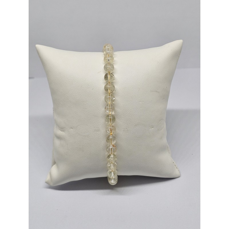 Bracelet Citrine naturelle 6 mm – Joie, énergie et abondance