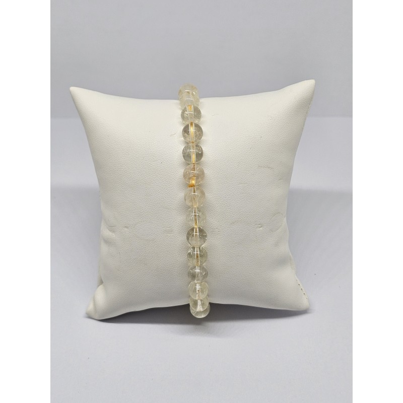 Bracelet Citrine naturelle 8 mm – Joie, énergie et abondance