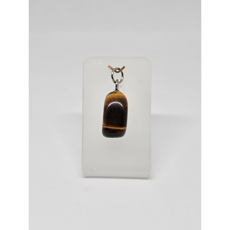 Pendentif Œil de tigre – Protection, courage et chakra du plexus solaire