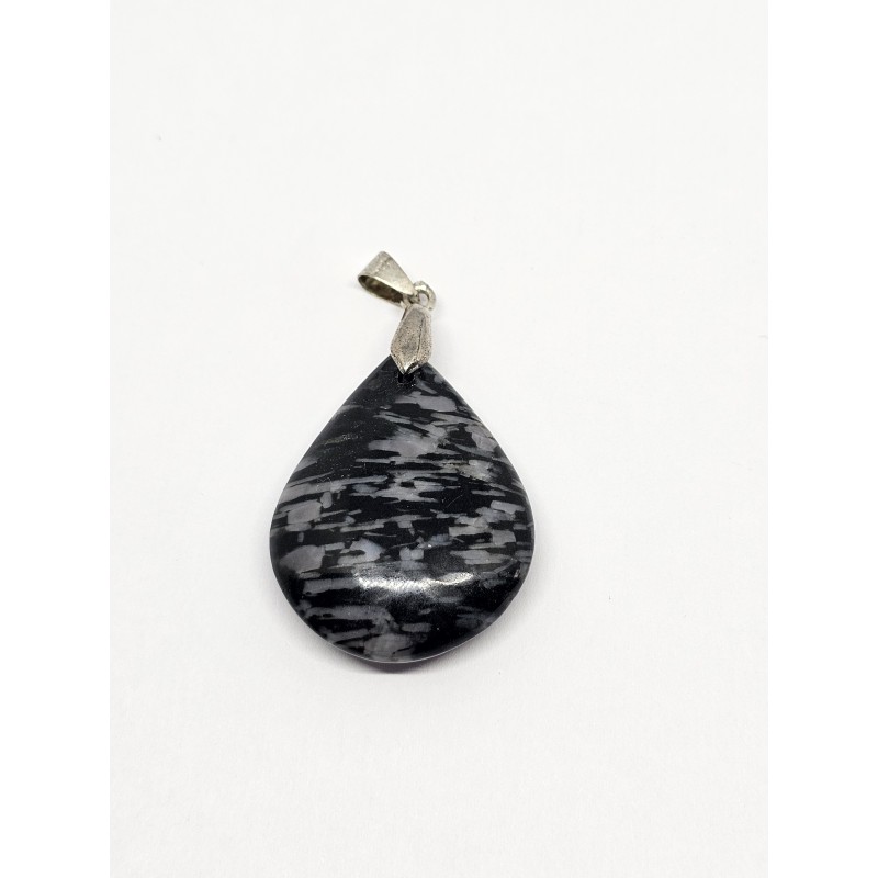 Pendentif Merlinite Gabbro – Intuition, transformation et protection