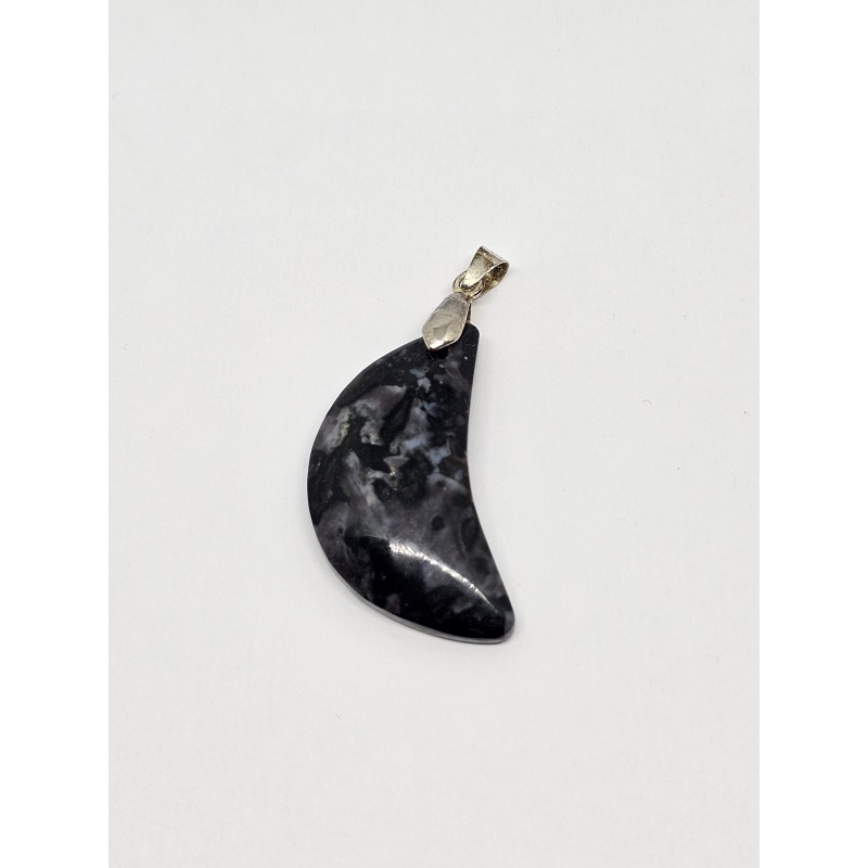 Pendentif Merlinite Gabbro – Intuition, transformation et protection