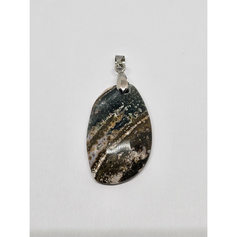 Pendentif Jaspe orbiculaire – Harmonie, stabilité et protection