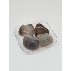 Pierre roulée Agate naturelle – Équilibre, stabilité et protection