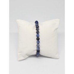 Bracelet boule 6mm Sodalite – Clarté mentale, intuition et chakra de la gorge
