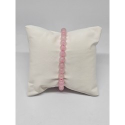 Bracelet boule 6mm Quartz rose – Amour, apaisement et chakra du cœur