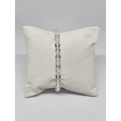 Bracelet boule 6mm Cristal de roche – Purification, énergie et harmonisation des chakras