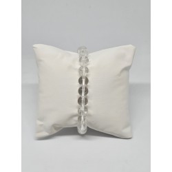 Bracelet boule 8mm Cristal de roche – Purification, énergie et harmonisation des chakras