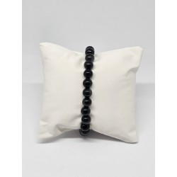 Bracelet boule 8mm Obsidienne œil céleste – Protection, intuition et ancrage