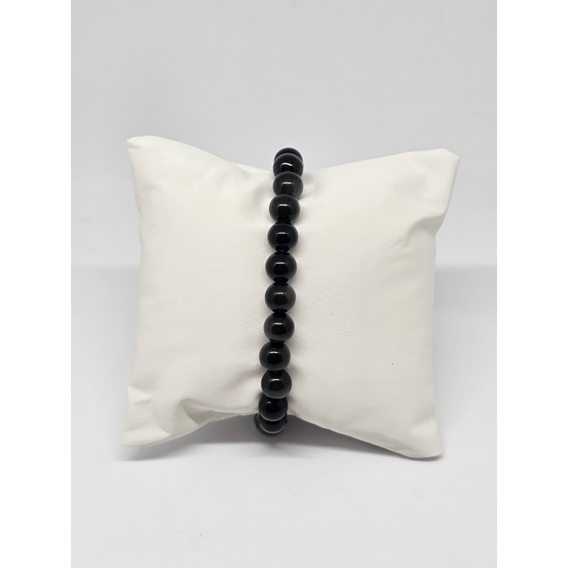 Bracelet boule 8mm Obsidienne œil céleste – Protection, intuition et ancrage