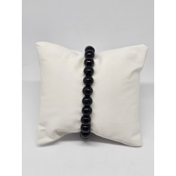 Bracelet boule 8mm Tourmaline noire – Protection, ancrage et purification